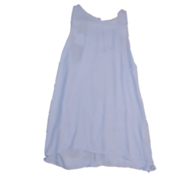PINK ROSE, TANK TOP BLOUSE, WOMENS SIZE MEDIUM. BABY BLUE, ZIP UP. - Picture 1 of 5